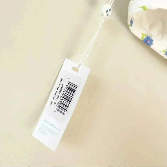 Frankie’s Bikinis Bay View Floral Bralette Bikini Top in Water Blossom Small NWT - Picture 9 of 10